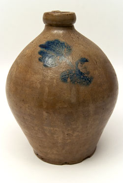 Ovoid One Gallon Jug with Cobalt Floral Decoration Possibly D.P. Shenfelder, Reading PA Ovoid One Gallon Jug with Cobalt Floral Decoration Possibly D.P. Shenfelder, Reading PA