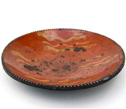 Redware Slip Decorated Plate