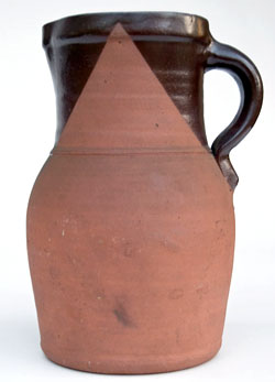 Tanware 19th Century Pennsylvania Decorated Antique Pitcher with Lincoln Drape Tanware 19th Century Pennsylvania Decorated Antique Pitcher with Lincoln Drape