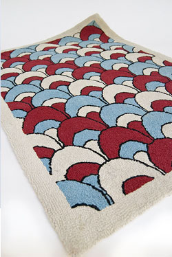 Patriotic, Americana, Red White Blue Antique Hooked Rug Patriotic, Americana, Red White Blue Antique Hooked Rug