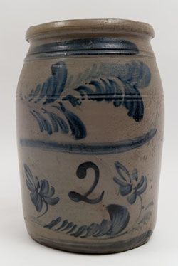 Antique Stoneware Pitcher Blue Decorated Salt Glazed Antique Stoneware Pitcher Blue Decorated Salt Glazed
