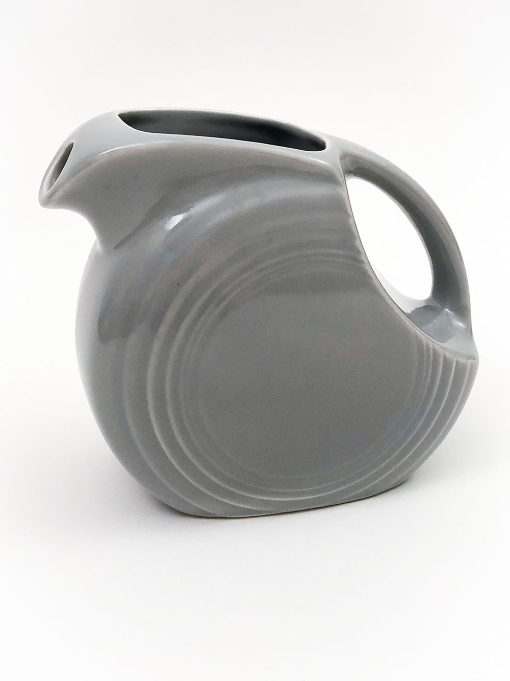 vintage fiestaware gray disc juice pitcher