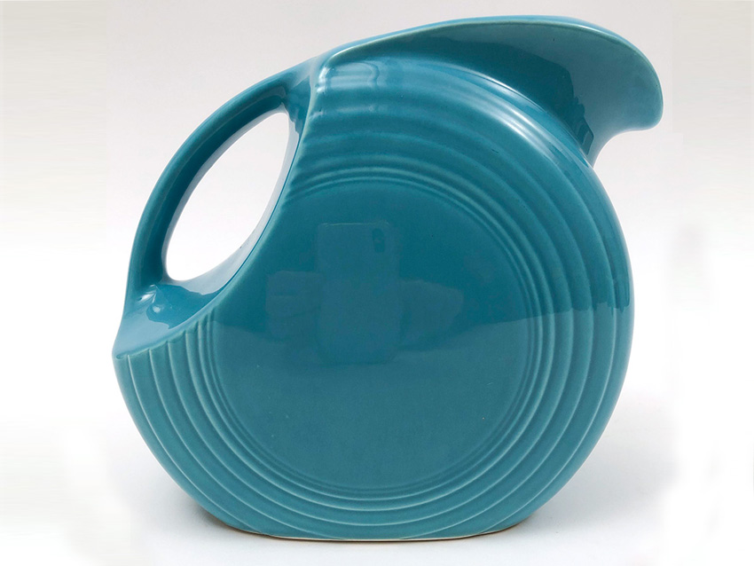Turquoise Vintage Fiesta Disk Water Pitcher