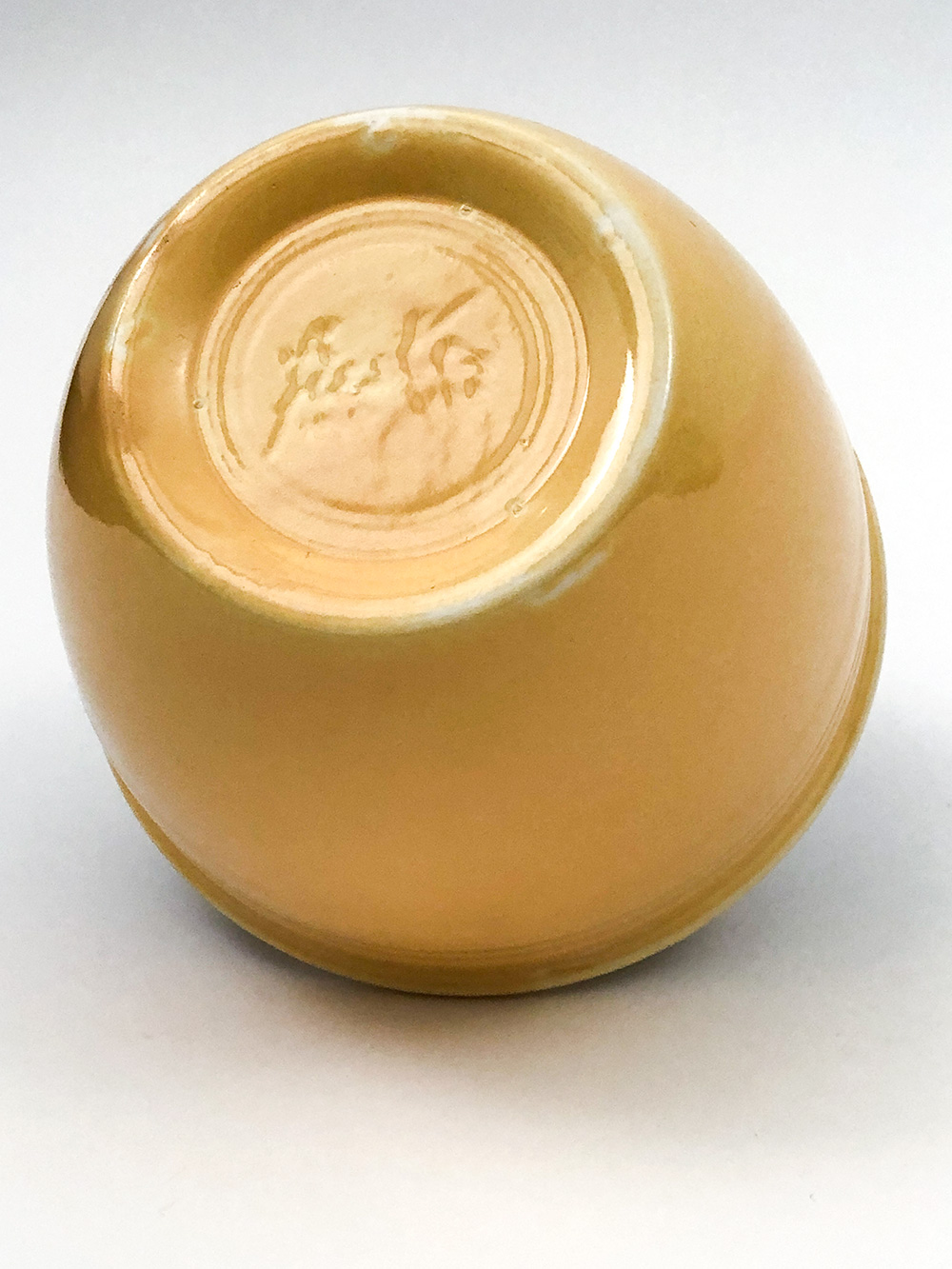 bottom mark Number 2 yellow vintage fiesta mixing bowl inside bottom rings
