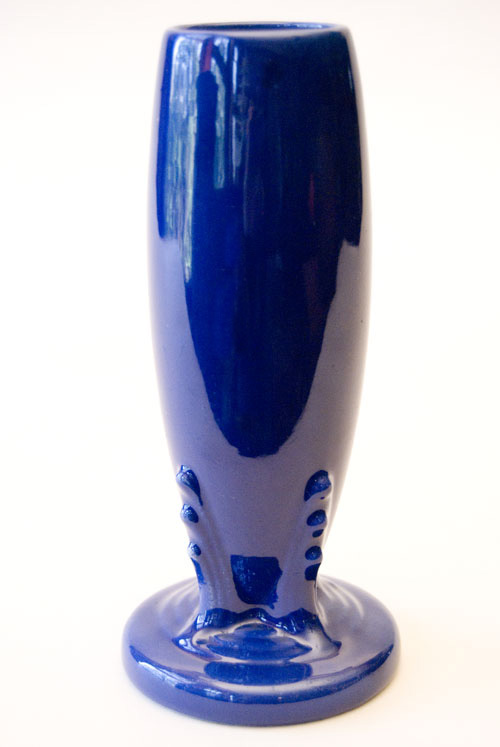 Vintage Fiestaware Cobalt Blue Bud Vase For Sale