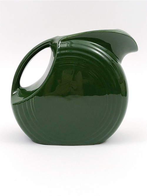 1950s fiestaware pitcher in forest green