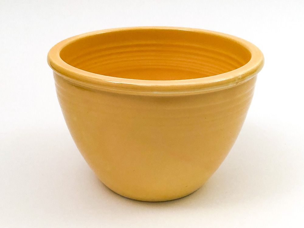 Number 2 original yellow vintage fiesta mixing bowl with inside bottom rings