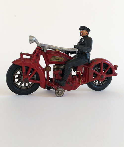 Indian antique cast iron hubley toy motorcycle
